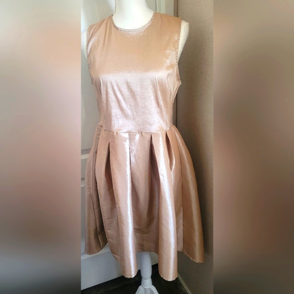 EUC Touch ME BEIGE HI-LOW DRESS Size 2X